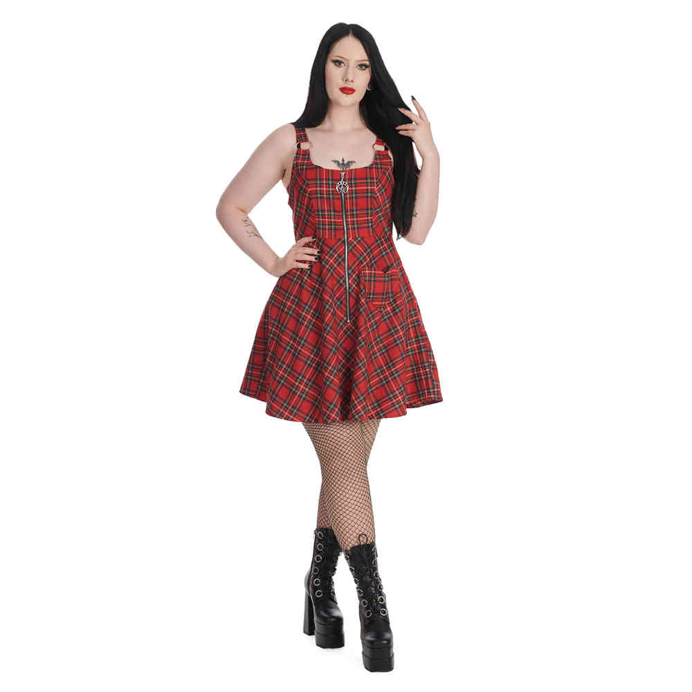 Banned - Addison Tartan Short dress - Red